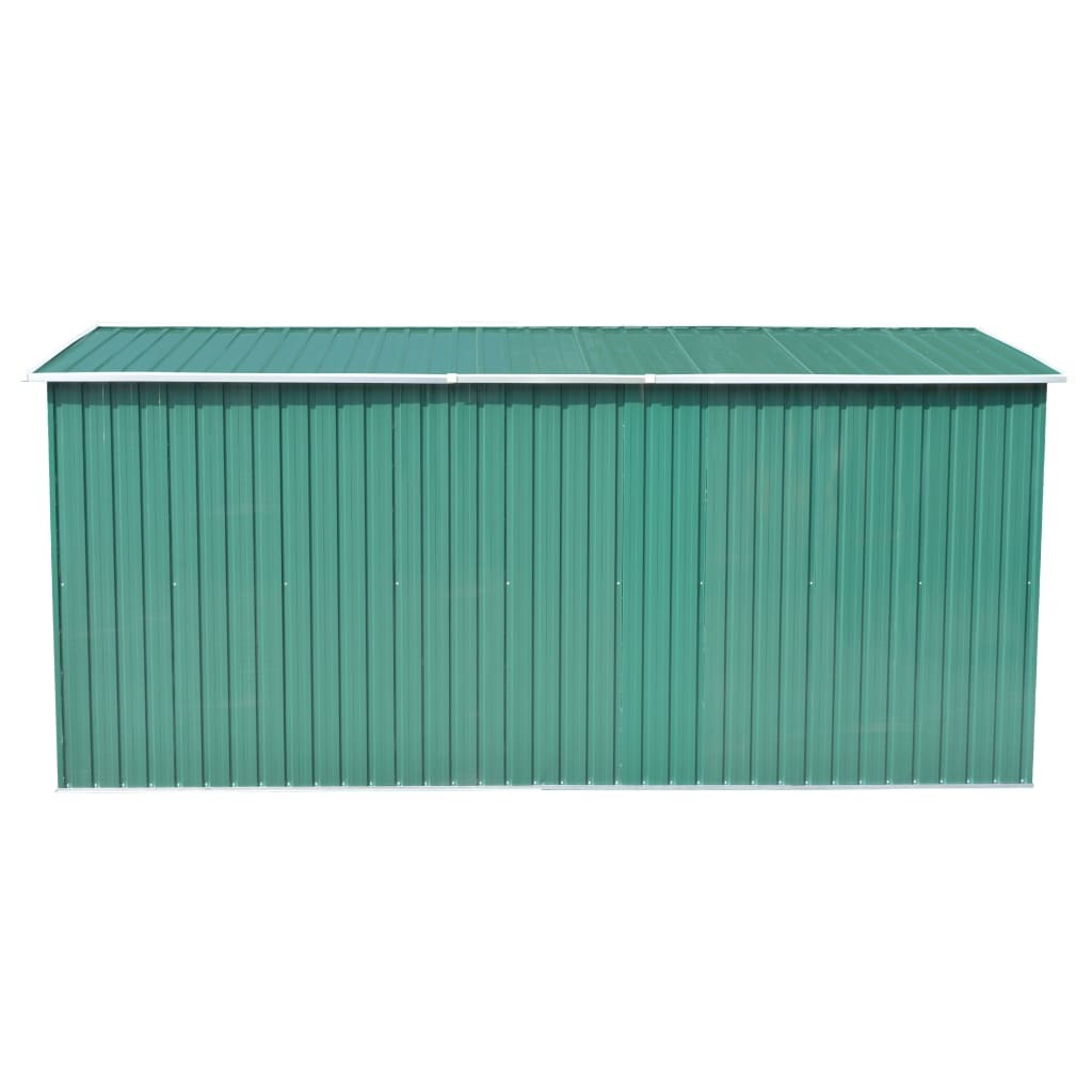 Garden Shed 101.2"x154.3"x71.3" Metal Green