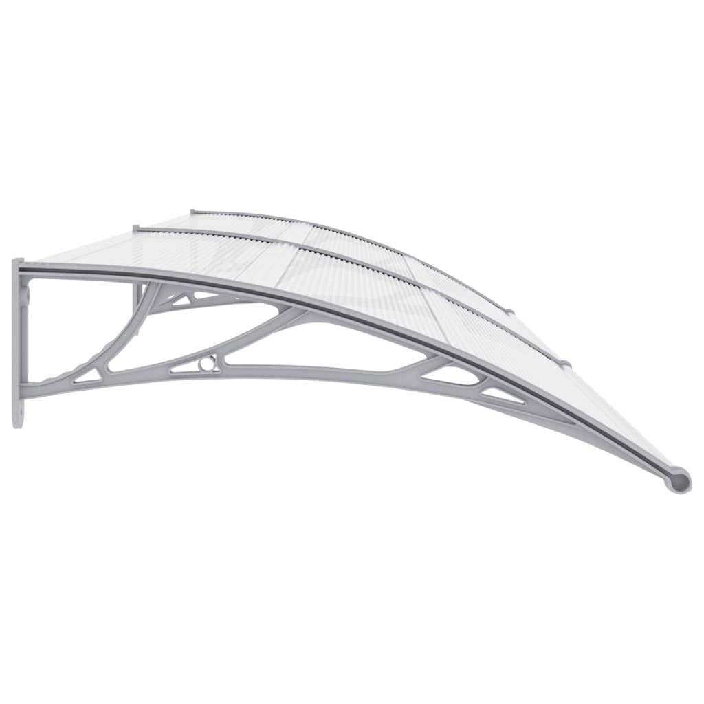 Door Canopy Gray and Transparent 118.1"x29.5" PC