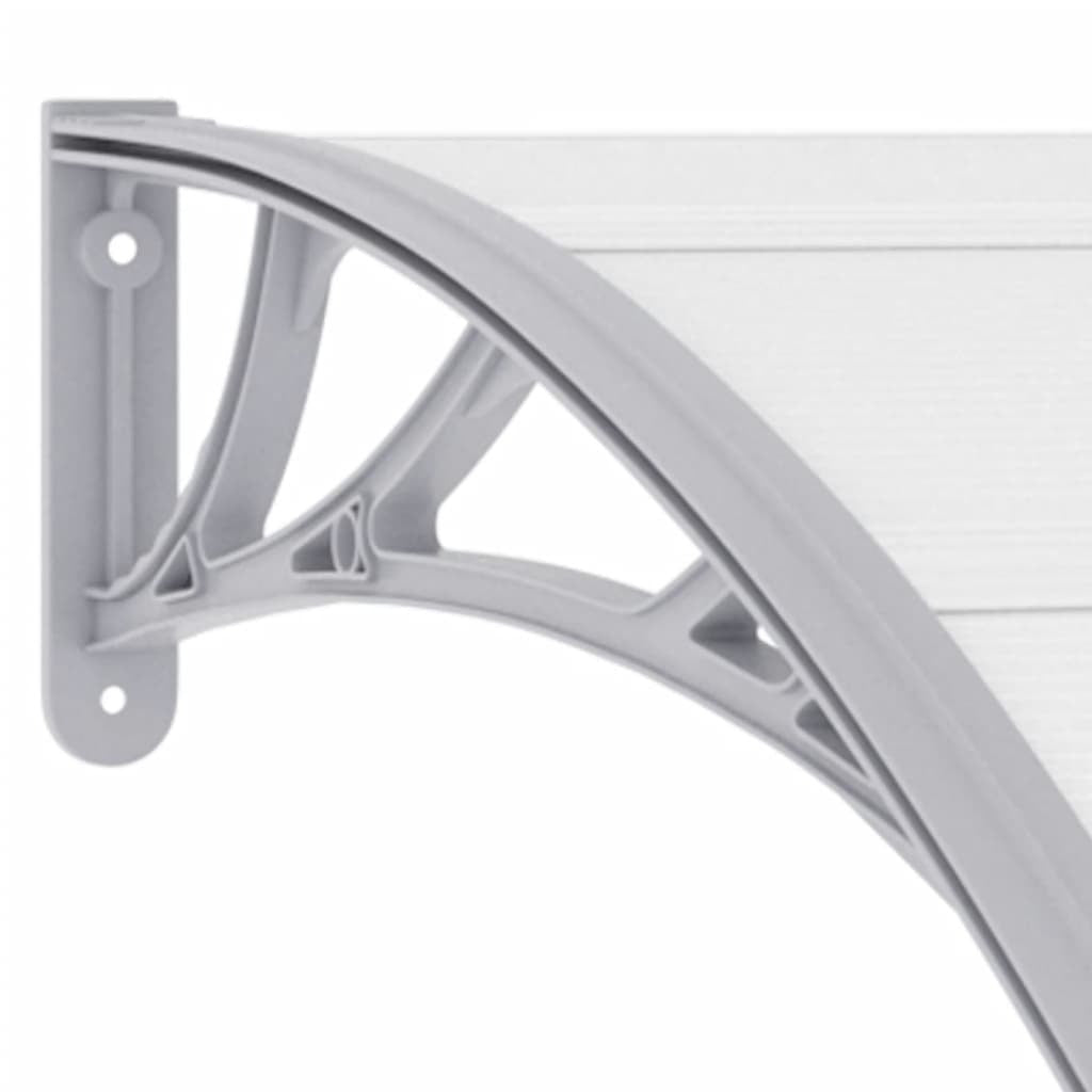Door Canopy Gray and Transparent 118.1"x29.5" PC
