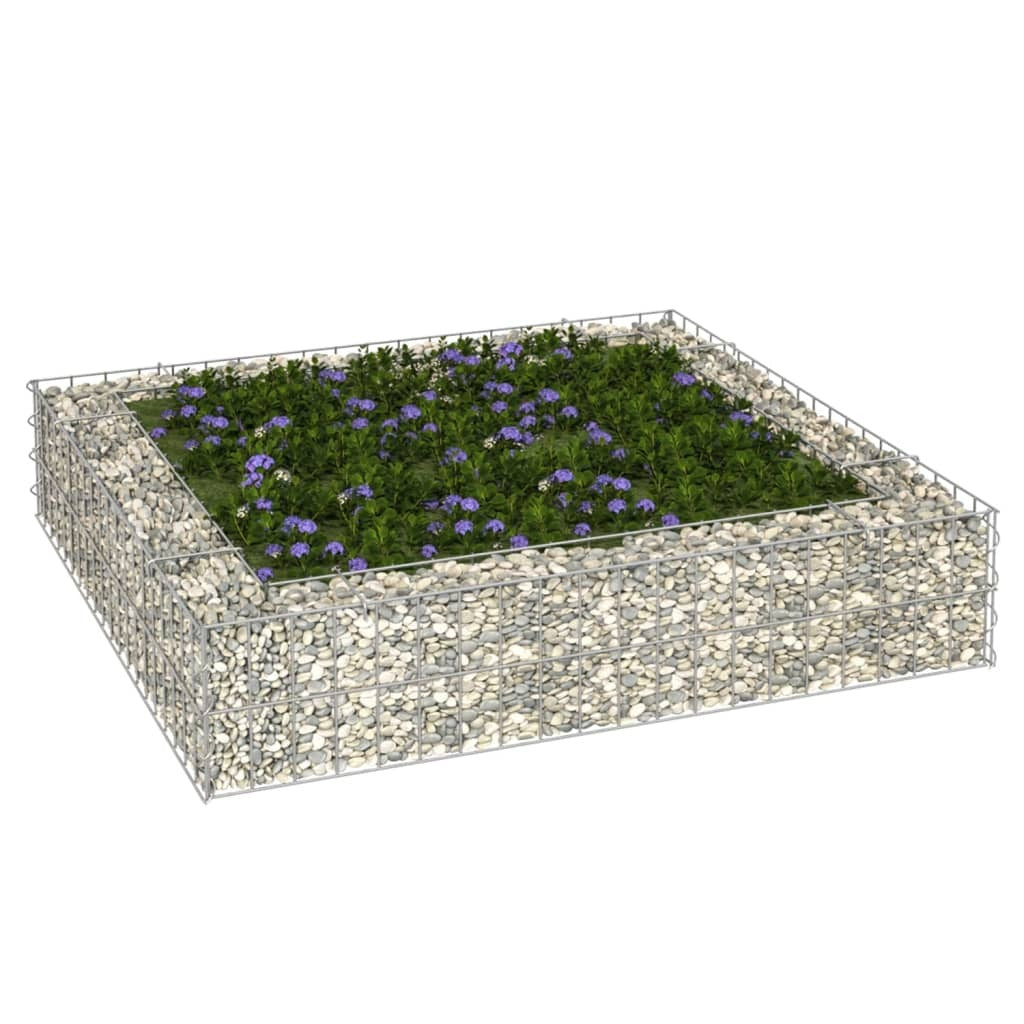 Gabion Raised Bed Galvanized Steel 39.4"x39.4"x7.9