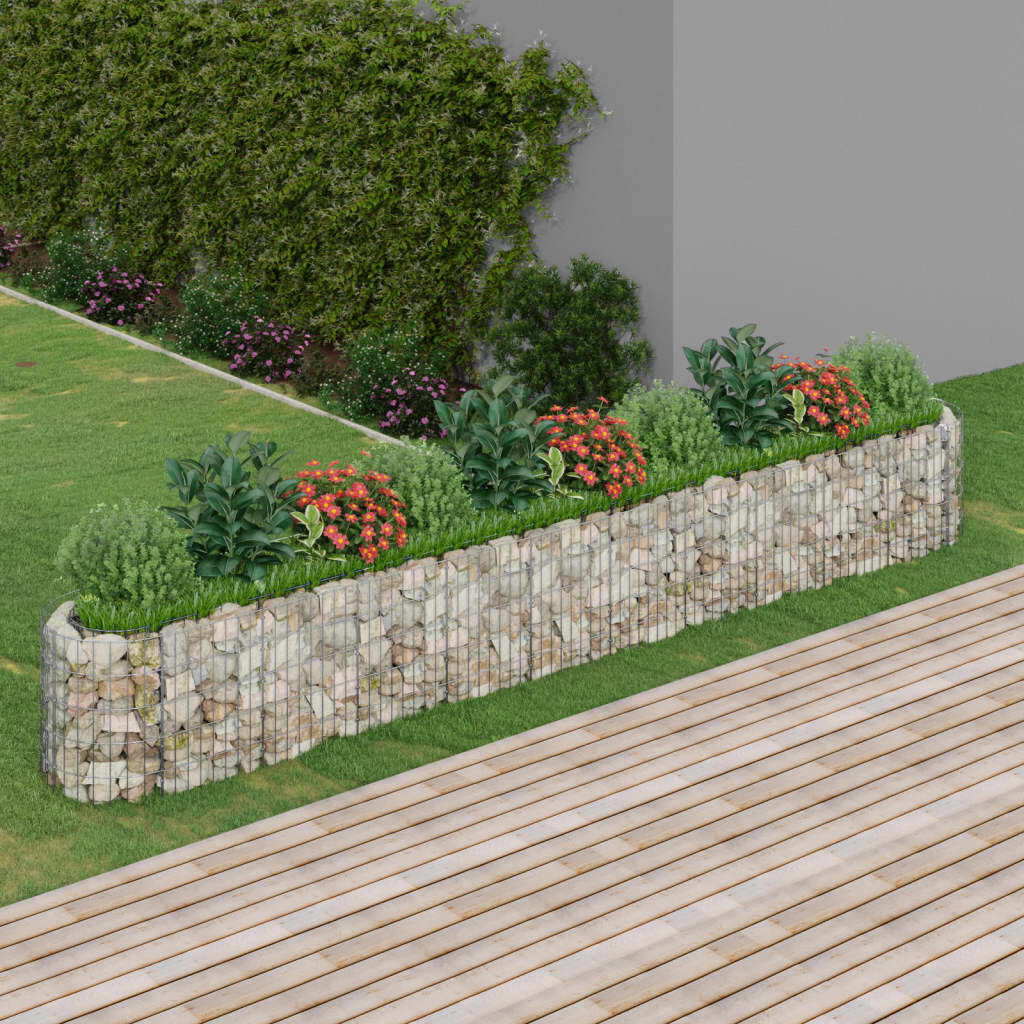 Gabion Raised Bed Galvanized Iron 157.5"x19.7"x19.7