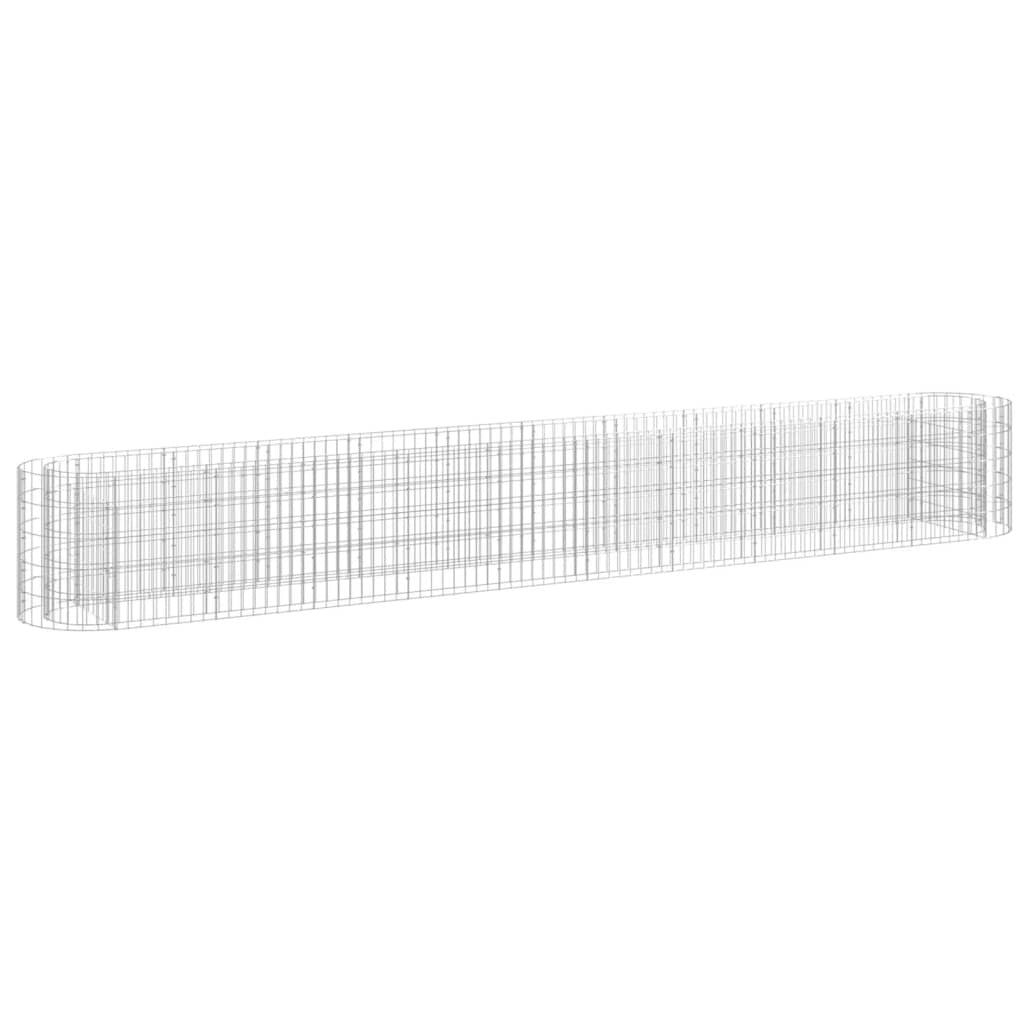 Gabion Raised Bed Galvanized Iron 157.5"x19.7"x19.7