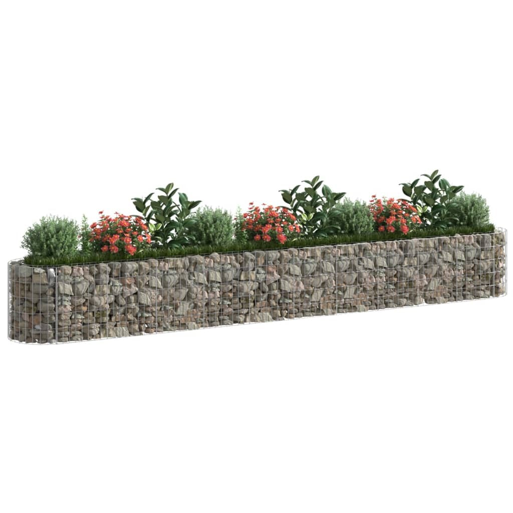Gabion Raised Bed Galvanized Iron 157.5"x19.7"x19.7