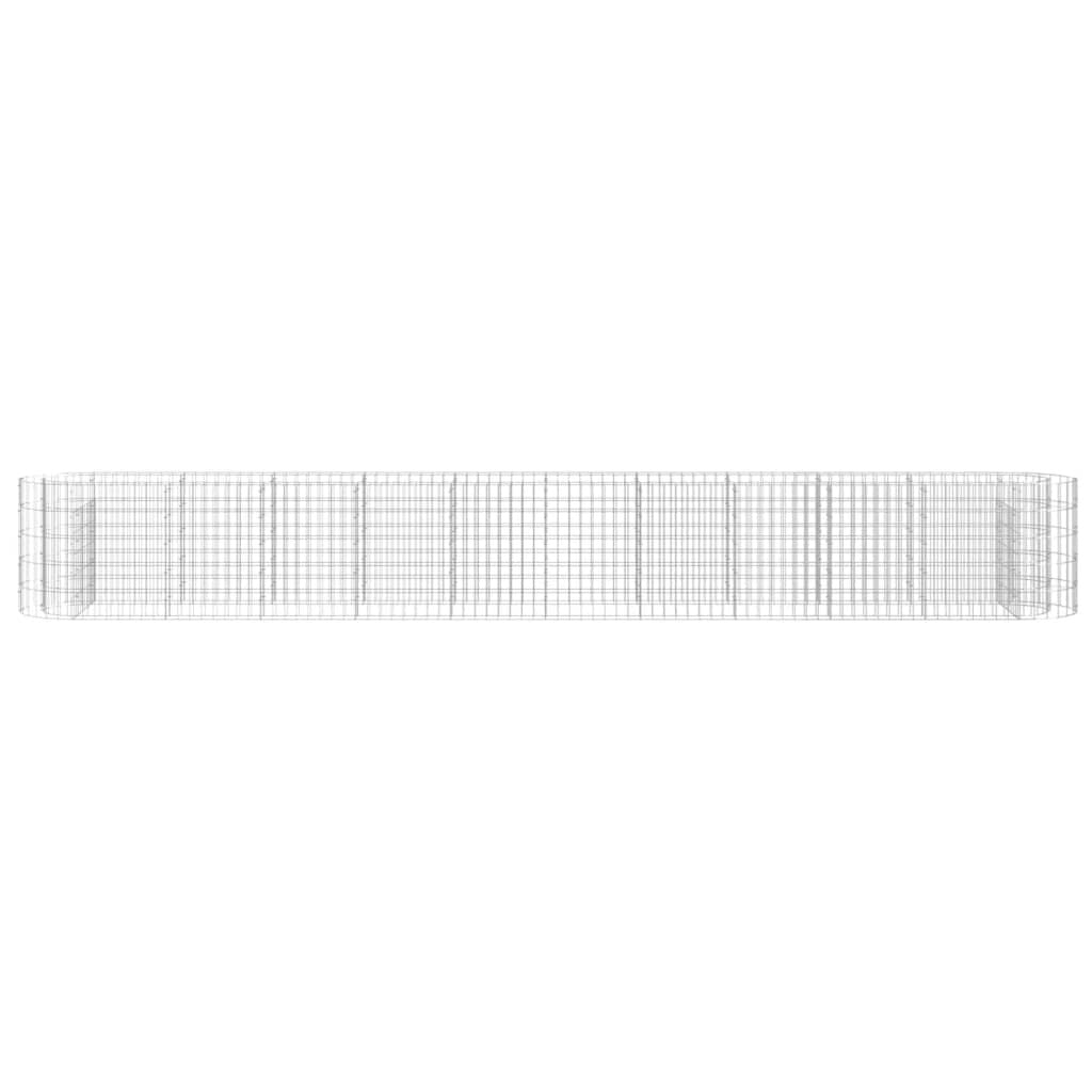 Gabion Raised Bed Galvanized Iron 157.5"x19.7"x19.7