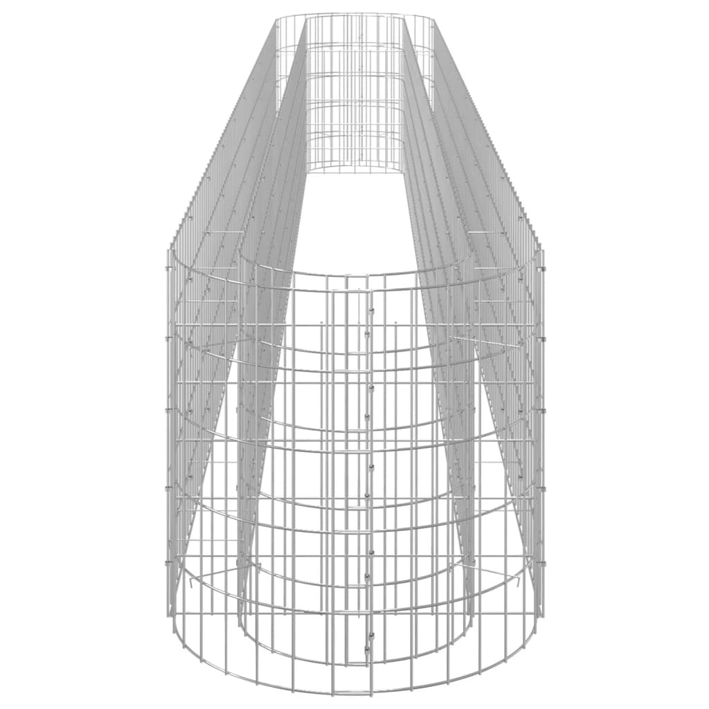 Gabion Raised Bed Galvanized Iron 157.5"x19.7"x19.7