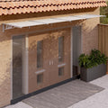Door Canopy Gray and Transparent 155.9"x35.4" Polycarbonate