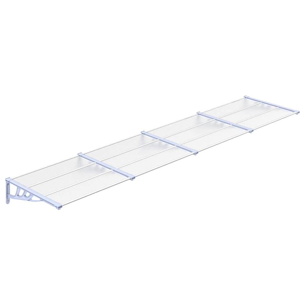 Door Canopy Gray and Transparent 155.9"x35.4" Polycarbonate