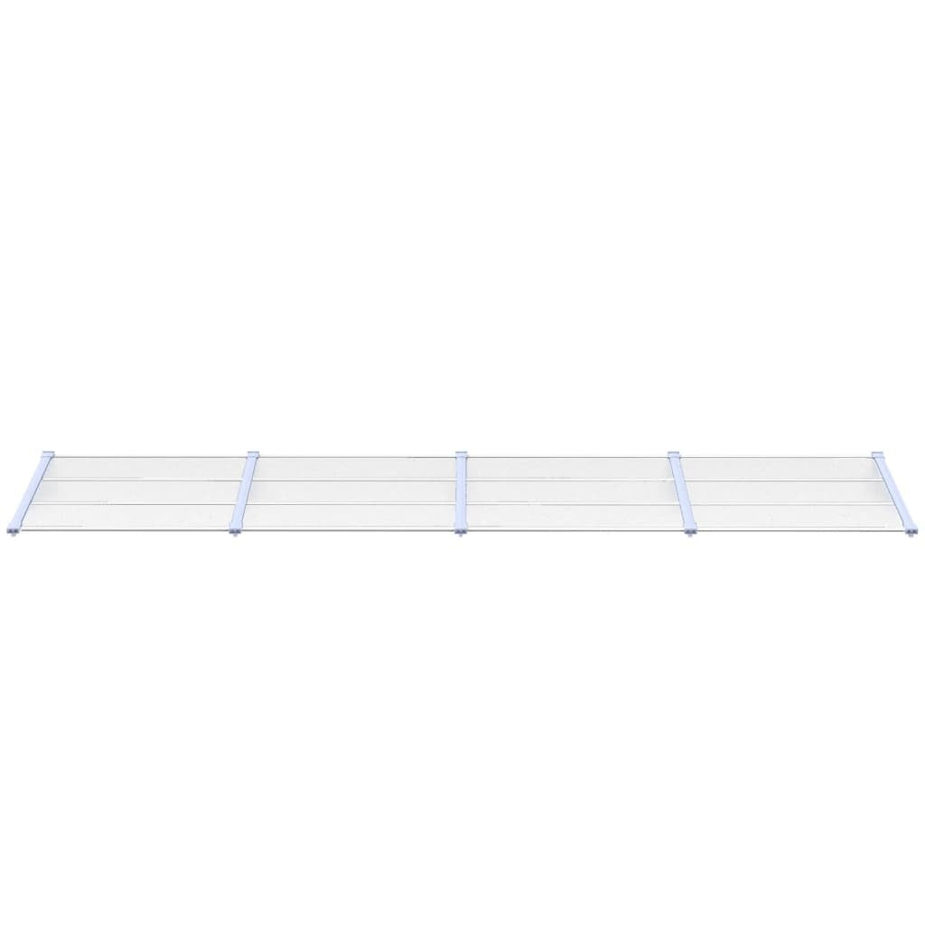 Door Canopy Gray and Transparent 155.9"x35.4" Polycarbonate