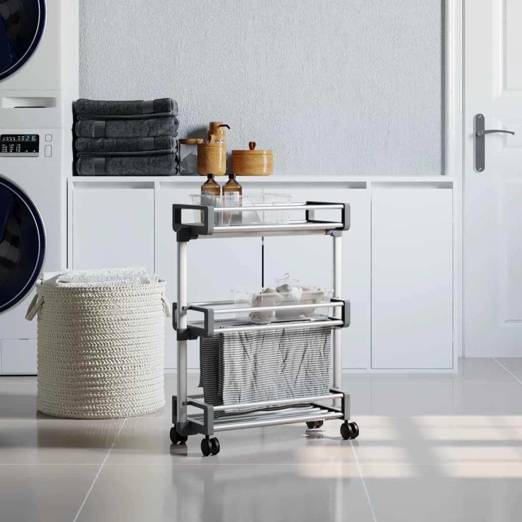Storage Trolley 23.2"x7.9"x29.5" Aluminum