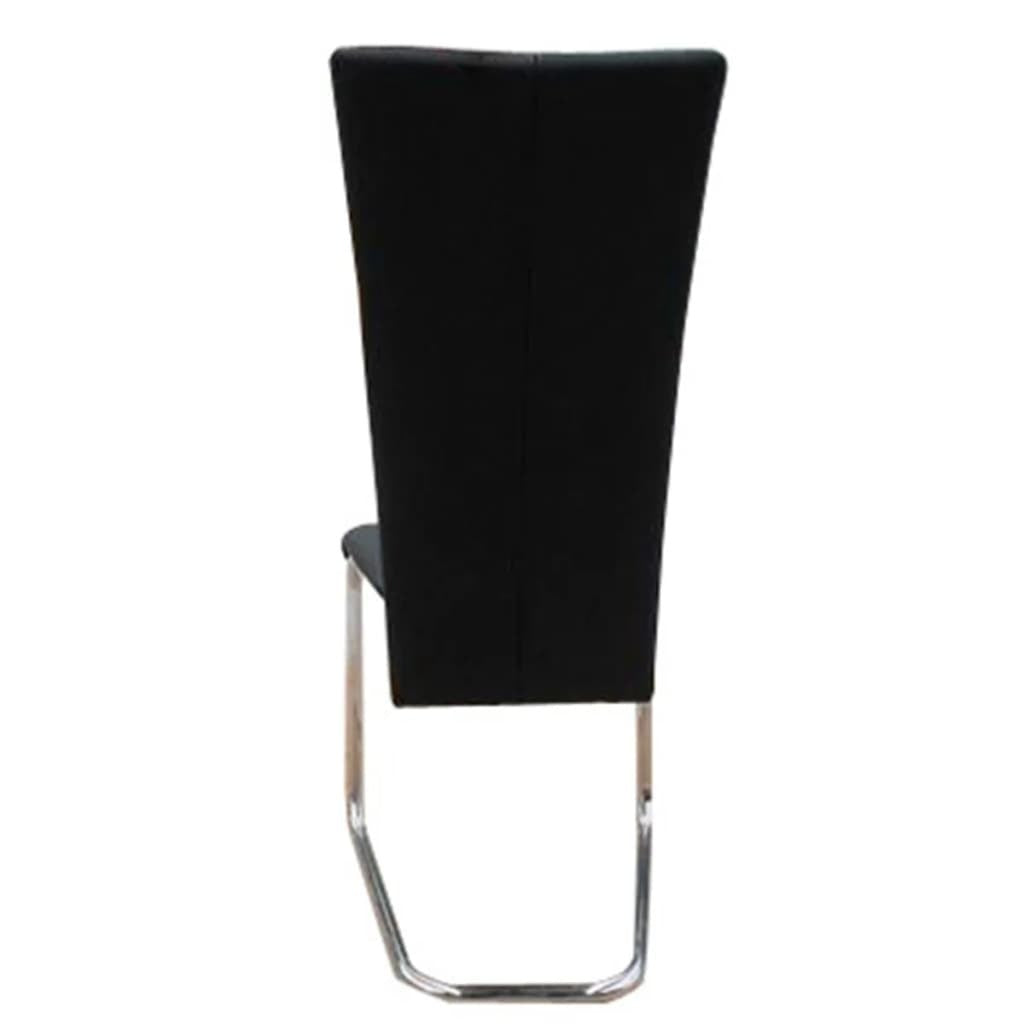 Dining Chairs 4 pcs Black Faux Leather