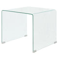 Coffee Table Tempered Glass 19.5"x19.7"x17.7" Clear