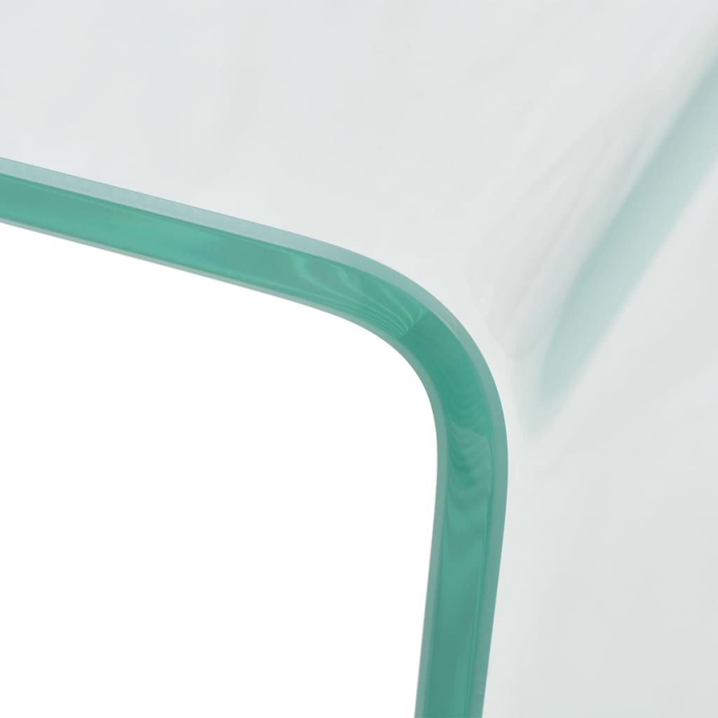 Coffee Table Tempered Glass 19.5"x19.7"x17.7" Clear
