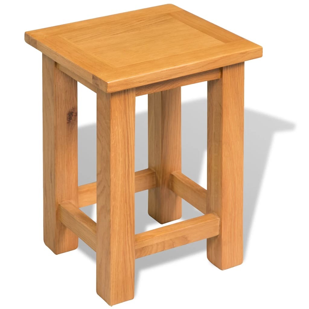 End Table Solid Oak Wood 10.6"x9.4"x14.6