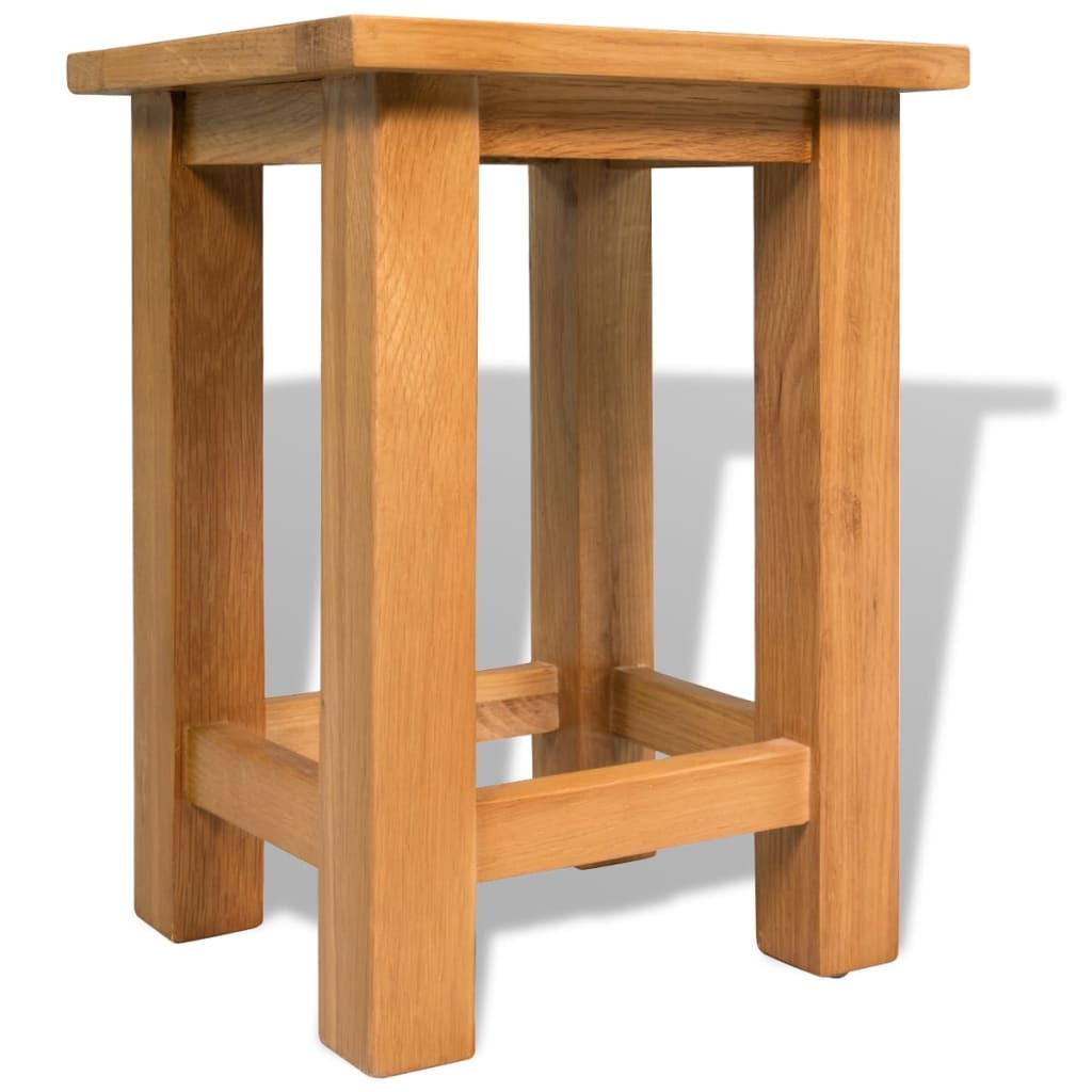 End Table Solid Oak Wood 10.6"x9.4"x14.6