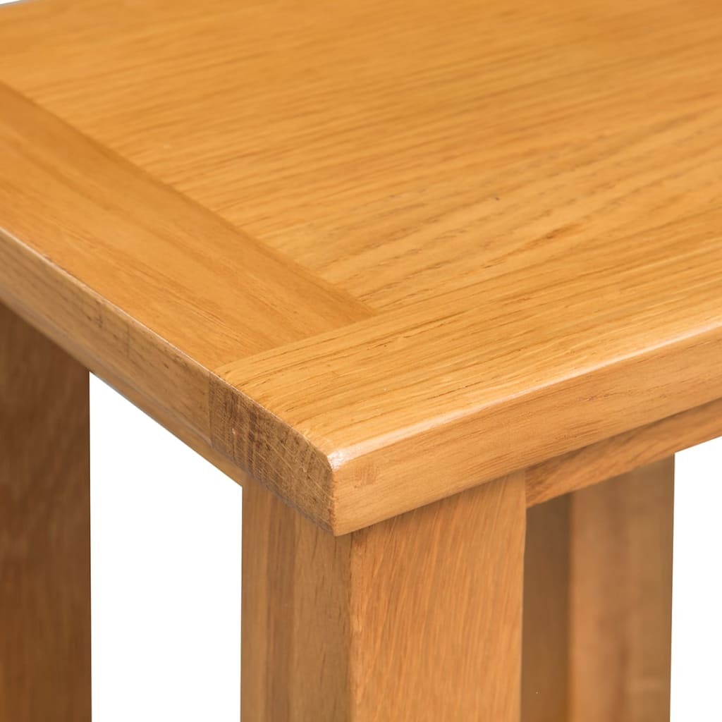 End Table Solid Oak Wood 10.6"x9.4"x14.6