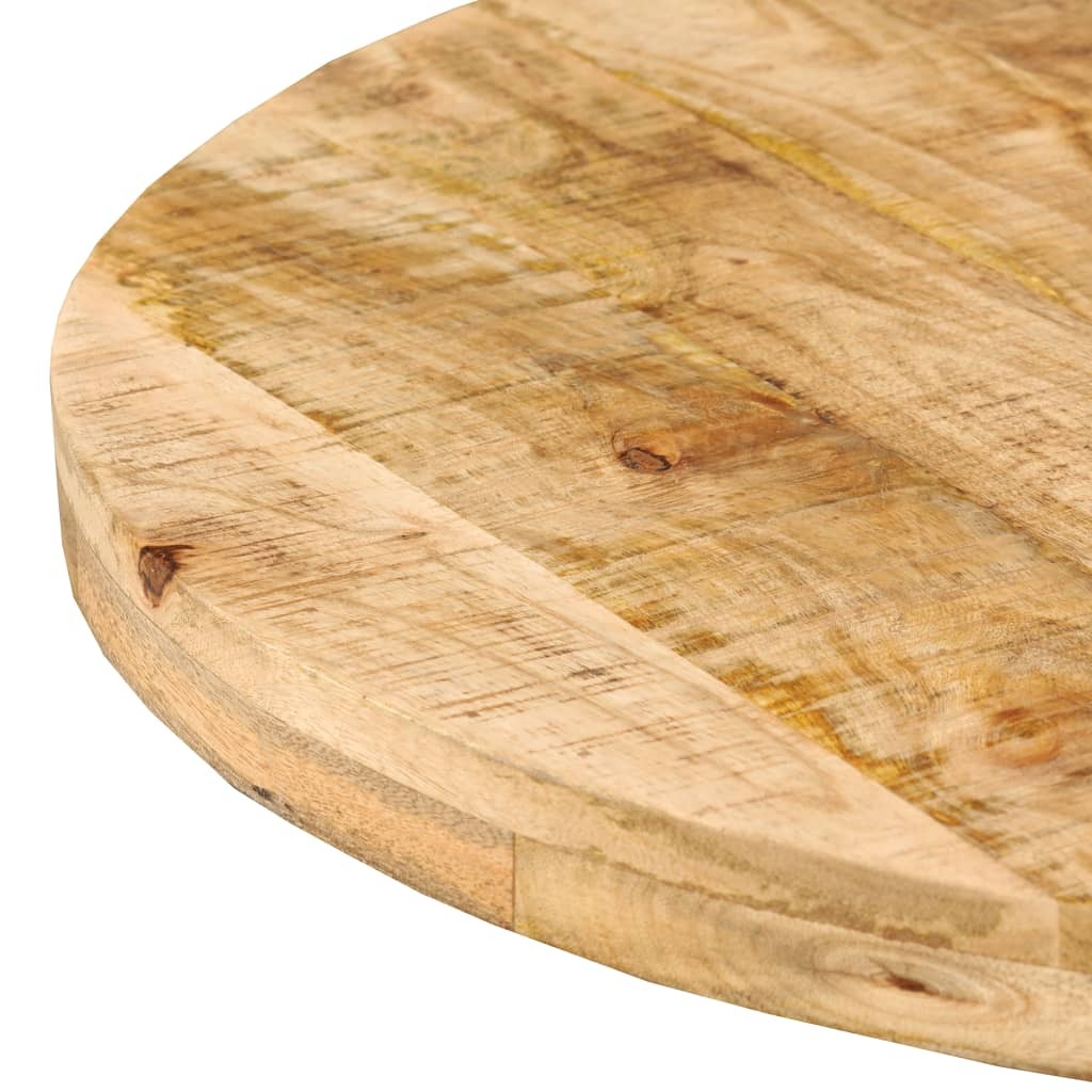 Dining Table Solid Mango Wood and Steel 70.9