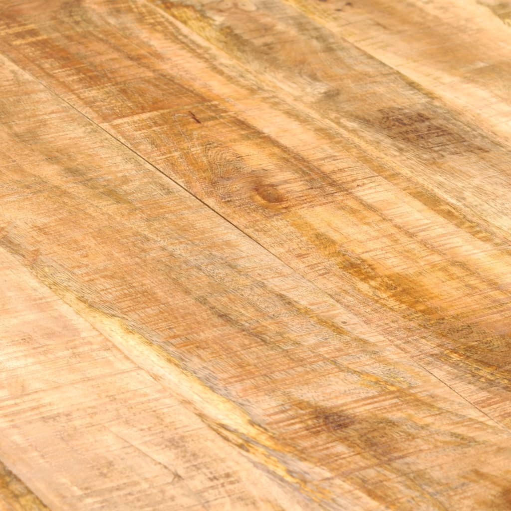 Dining Table Solid Mango Wood and Steel 70.9