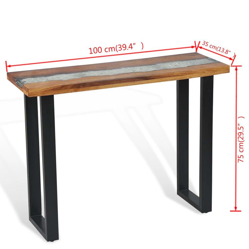 Console Table Teak 39.4"x13.8"x29.5
