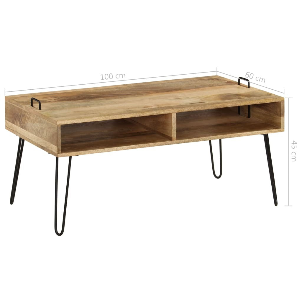 Coffee Table Solid Mango Wood 39.4"x23.6"x17.7