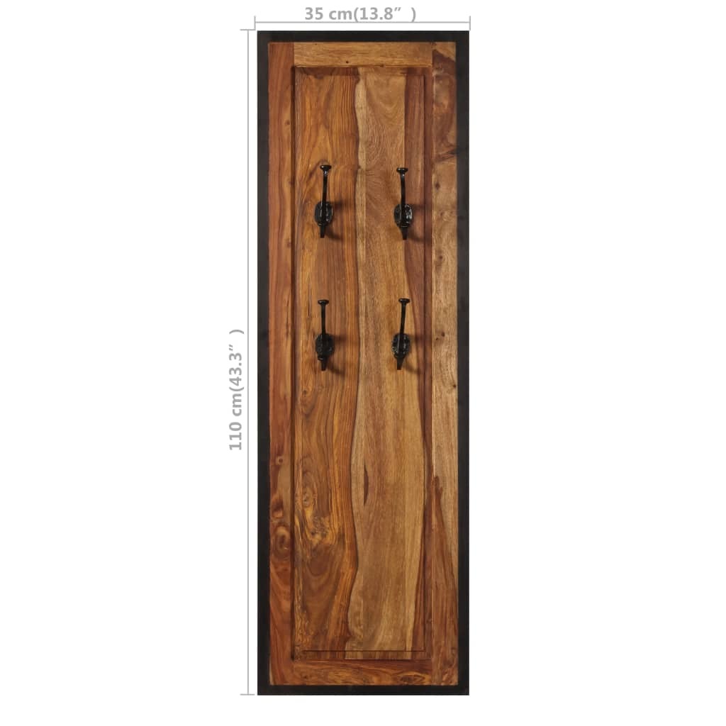 Coat Racks 2 pcs Solid Acacia Wood