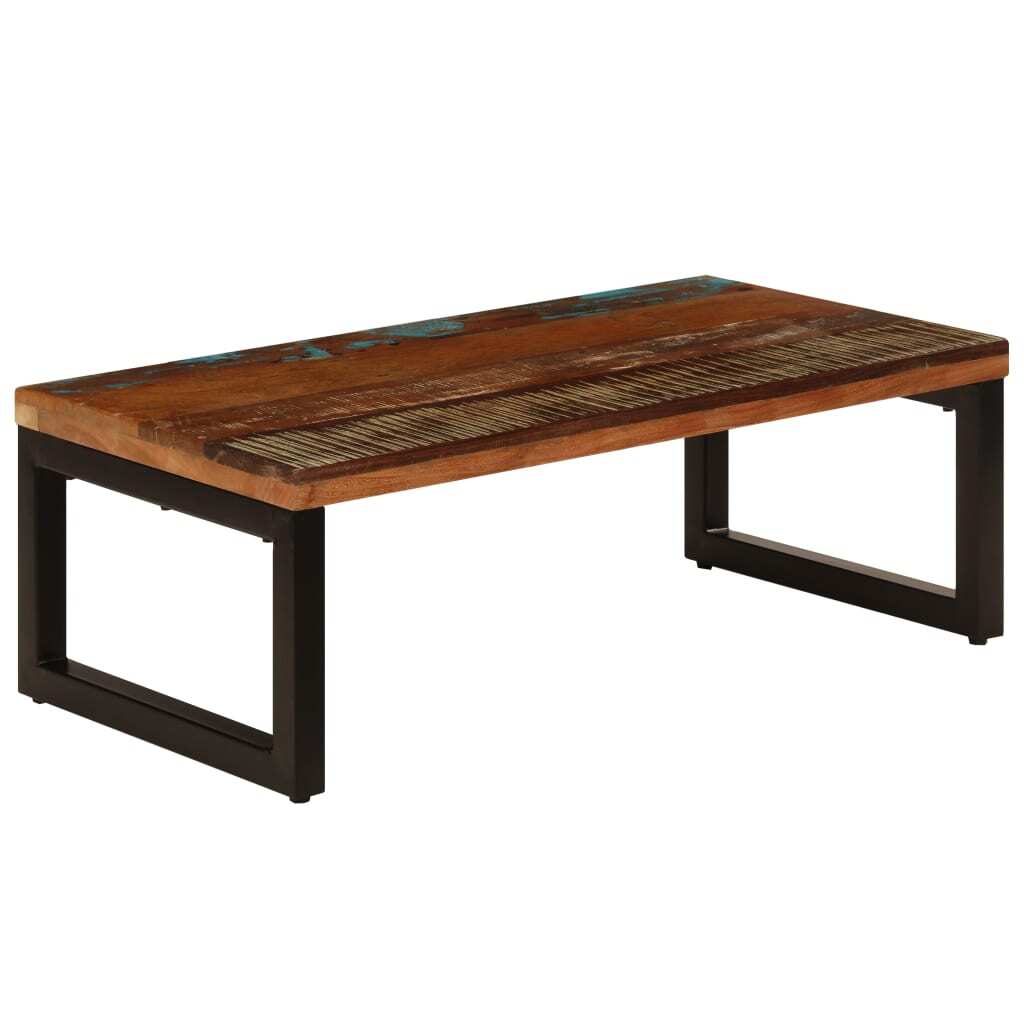 Coffee Table 39.4"x19.7"x13.8" Solid Reclaimed Wood and Steel