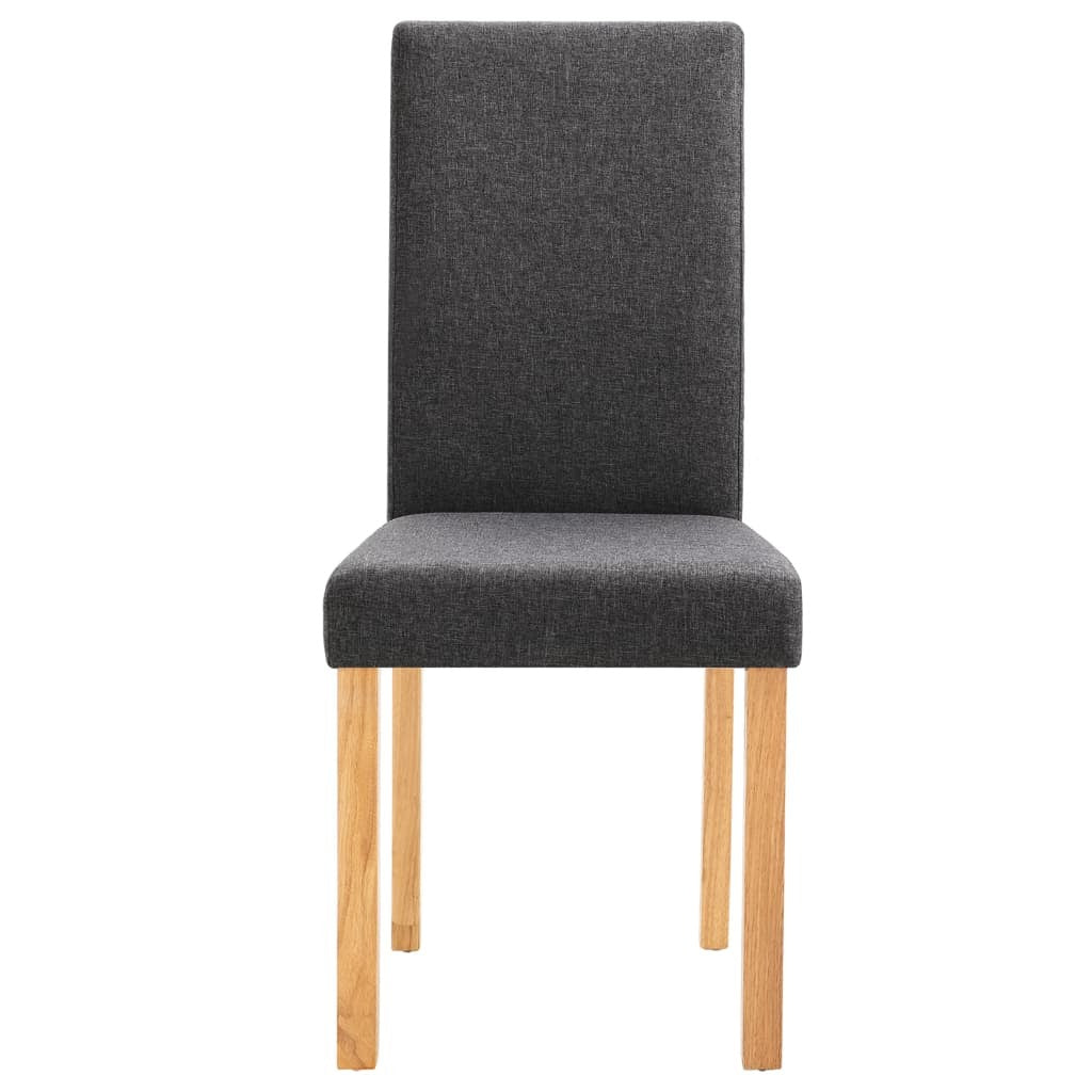 Dining Chairs 4 pcs Dark Gray Fabric