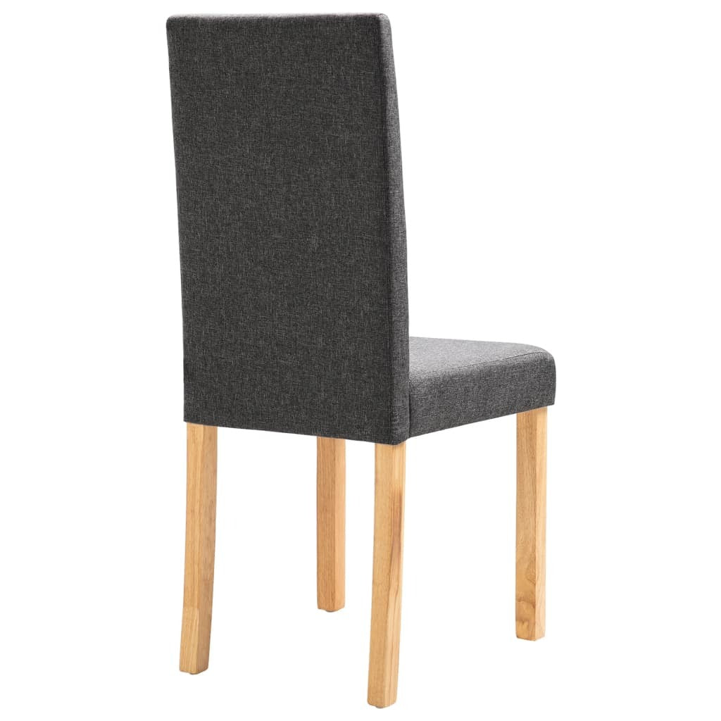 Dining Chairs 4 pcs Dark Gray Fabric