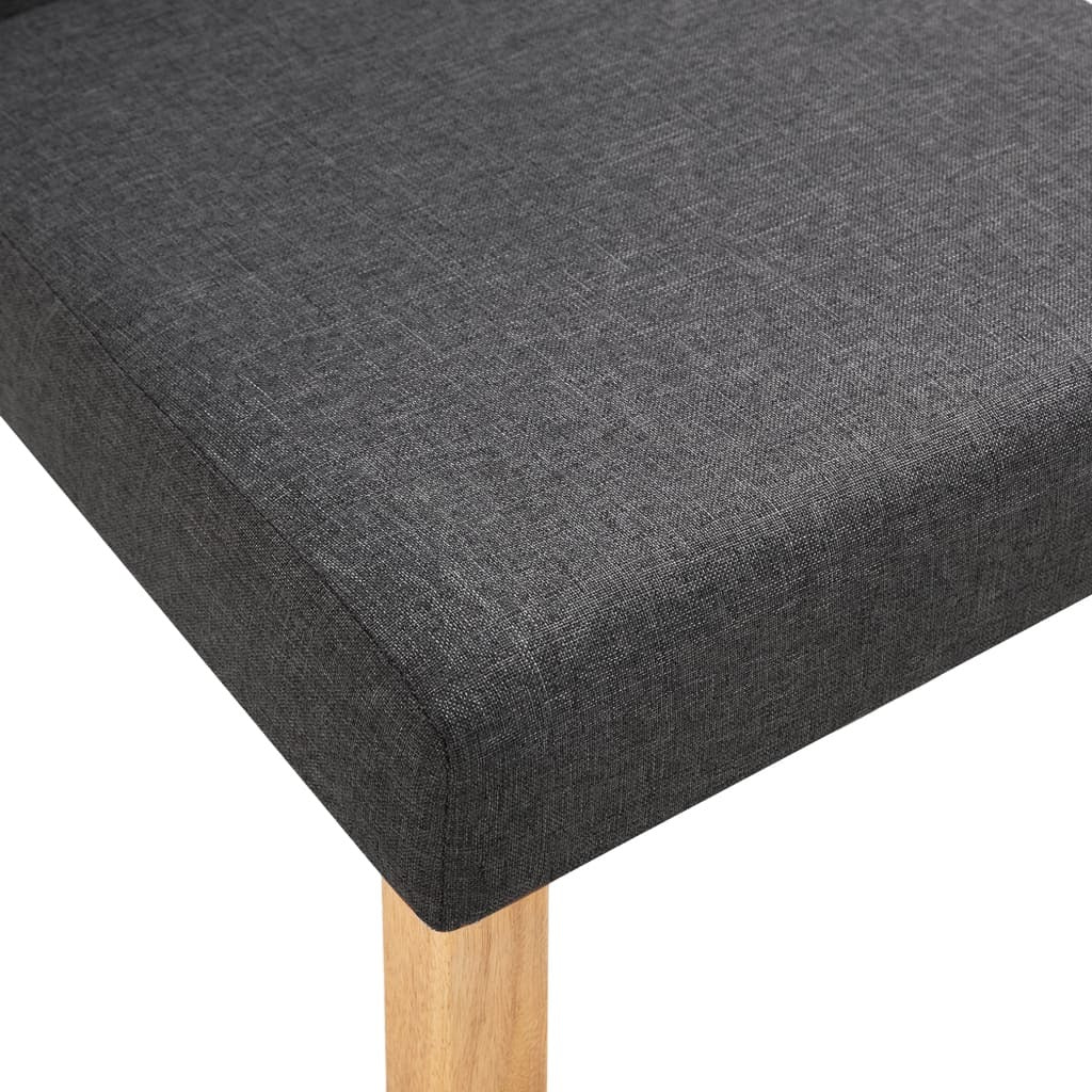 Dining Chairs 4 pcs Dark Gray Fabric