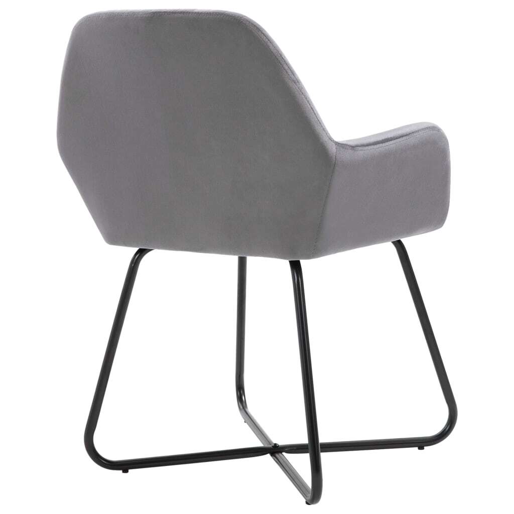 Dining Chairs 2 pcs Gray Velvet