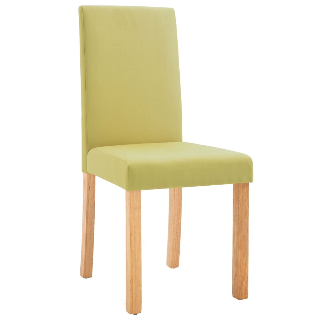 Dining Chairs 6 pcs Green Fabric