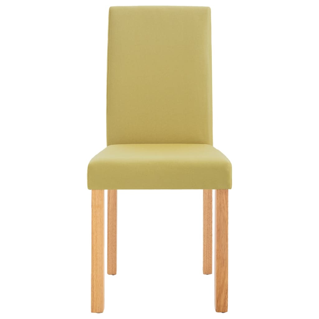 Dining Chairs 6 pcs Green Fabric