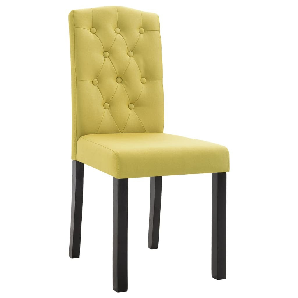 Dining Chairs 6 pcs Green Fabric