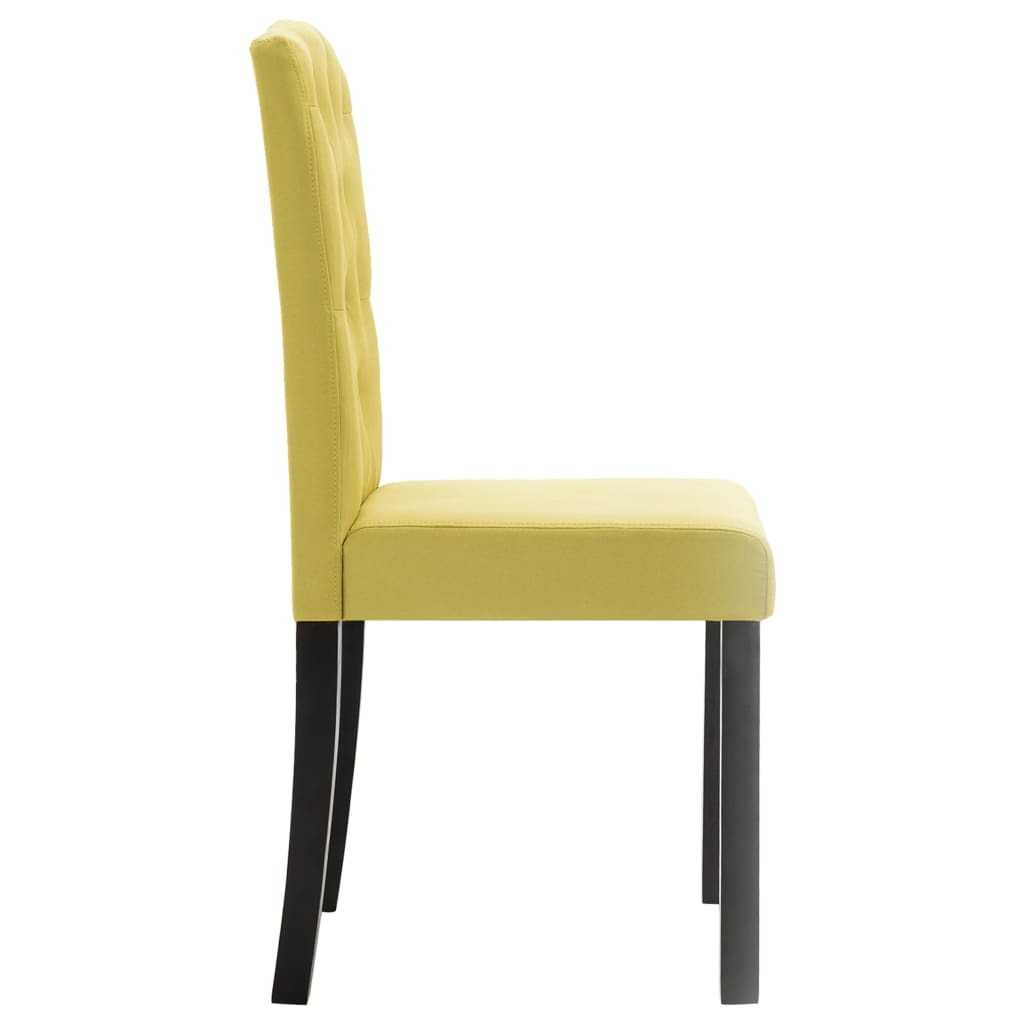 Dining Chairs 6 pcs Green Fabric