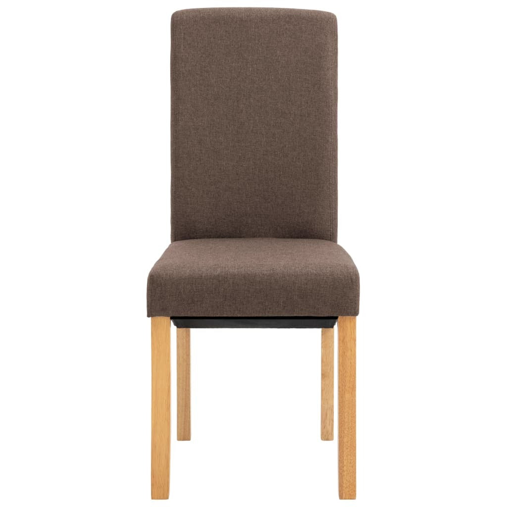 Dining Chairs 6 pcs Brown Fabric
