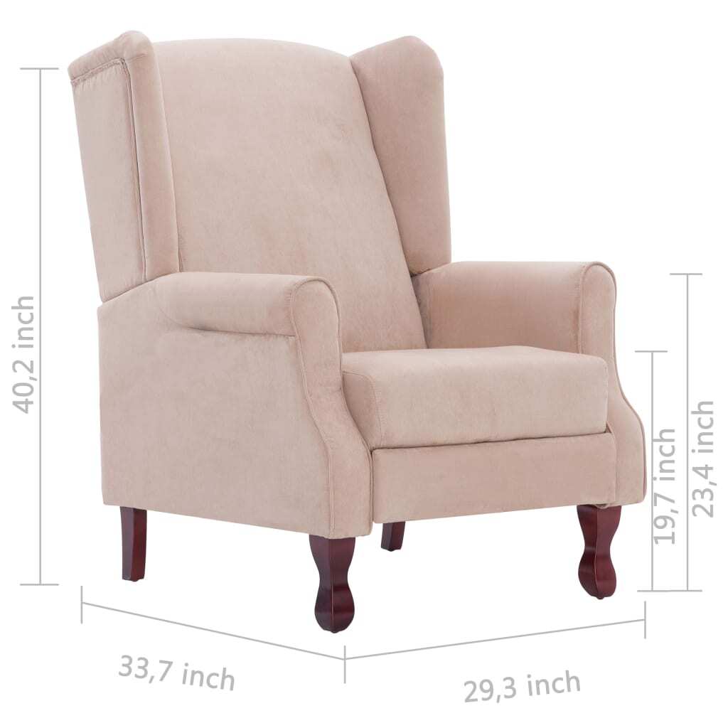 Recliner Cream Fabric