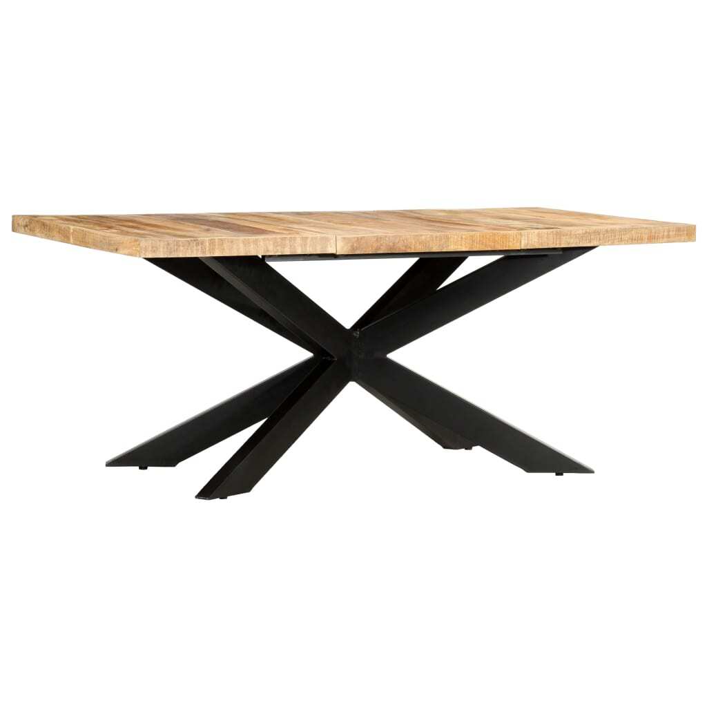 Dining Table 70.9"x35.4"x29.9" Solid Rough Mango Wood