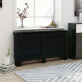 Radiator Cover Black 59.8"x7.5"x32.1" MDF