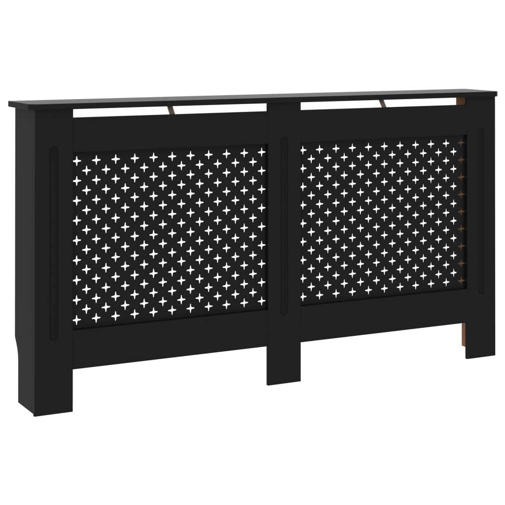 Radiator Cover Black 59.8"x7.5"x32.1" MDF