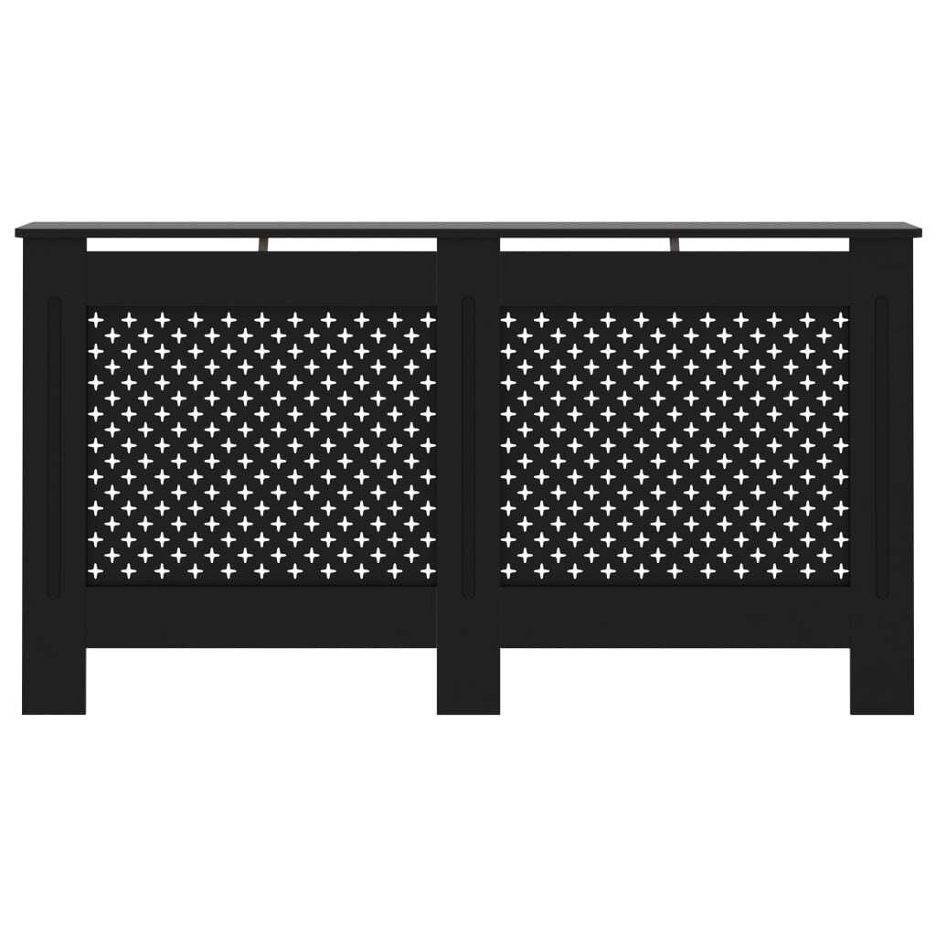 Radiator Cover Black 59.8"x7.5"x32.1" MDF