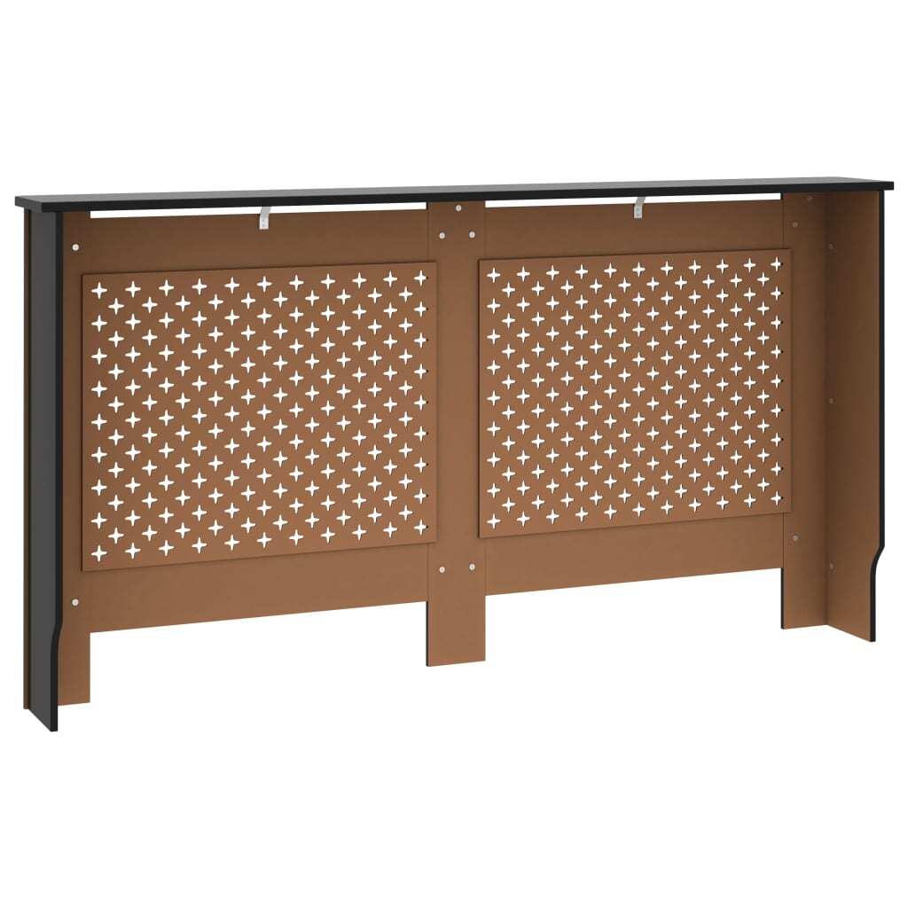 Radiator Cover Black 59.8"x7.5"x32.1" MDF