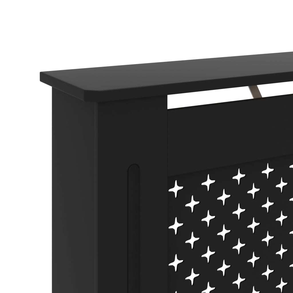 Radiator Cover Black 59.8"x7.5"x32.1" MDF