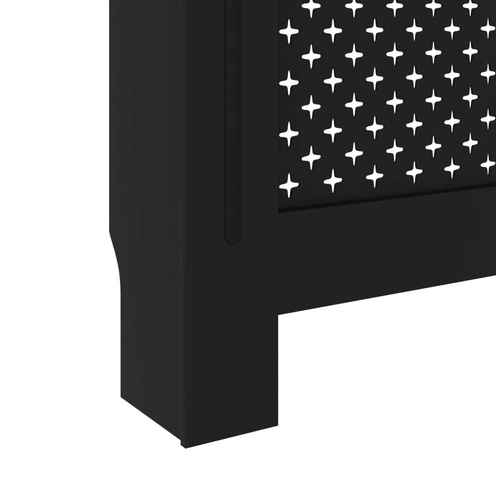 Radiator Cover Black 59.8"x7.5"x32.1" MDF