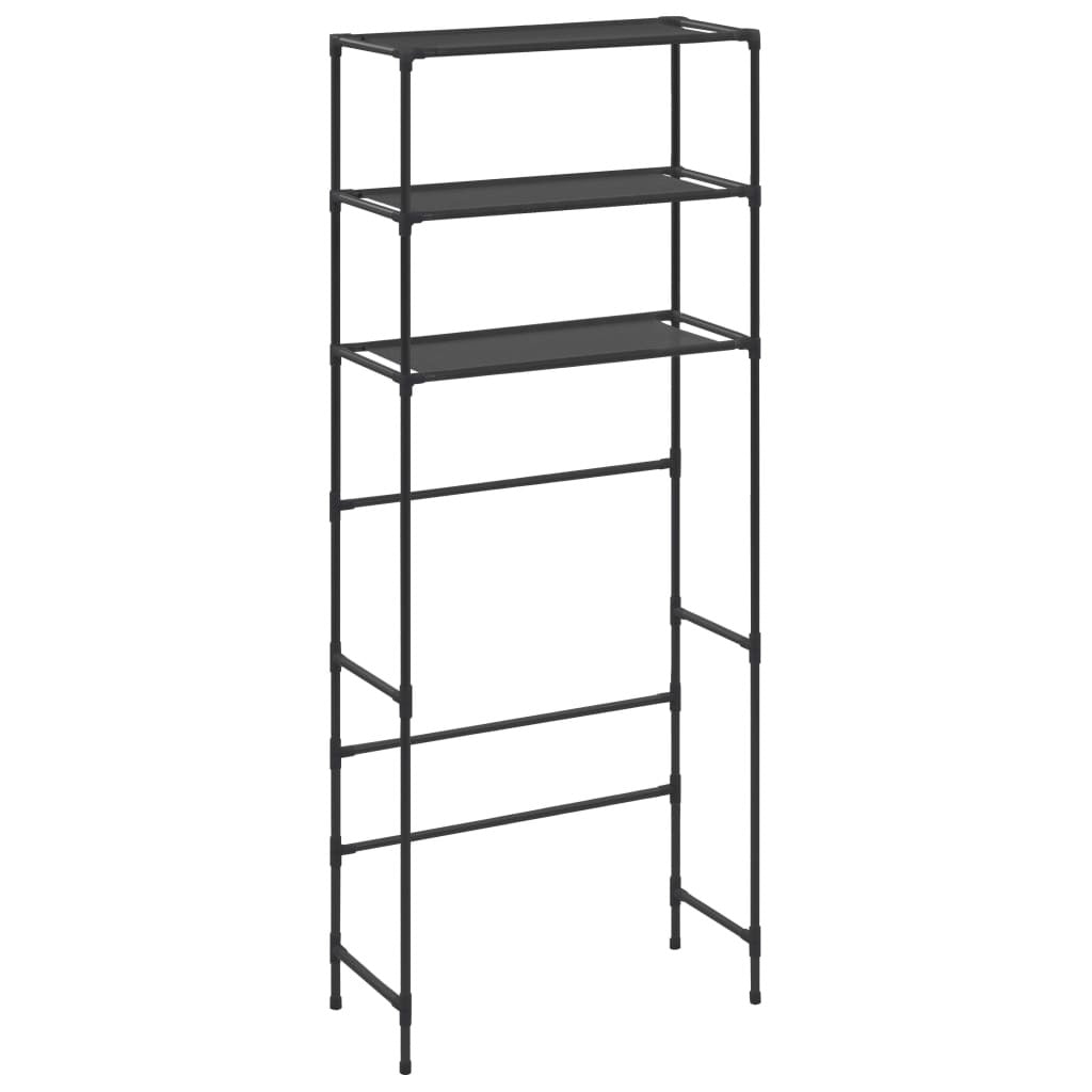 3-Tier Storage Rack over Laundry Machine Black 27.2"x11"x66.5