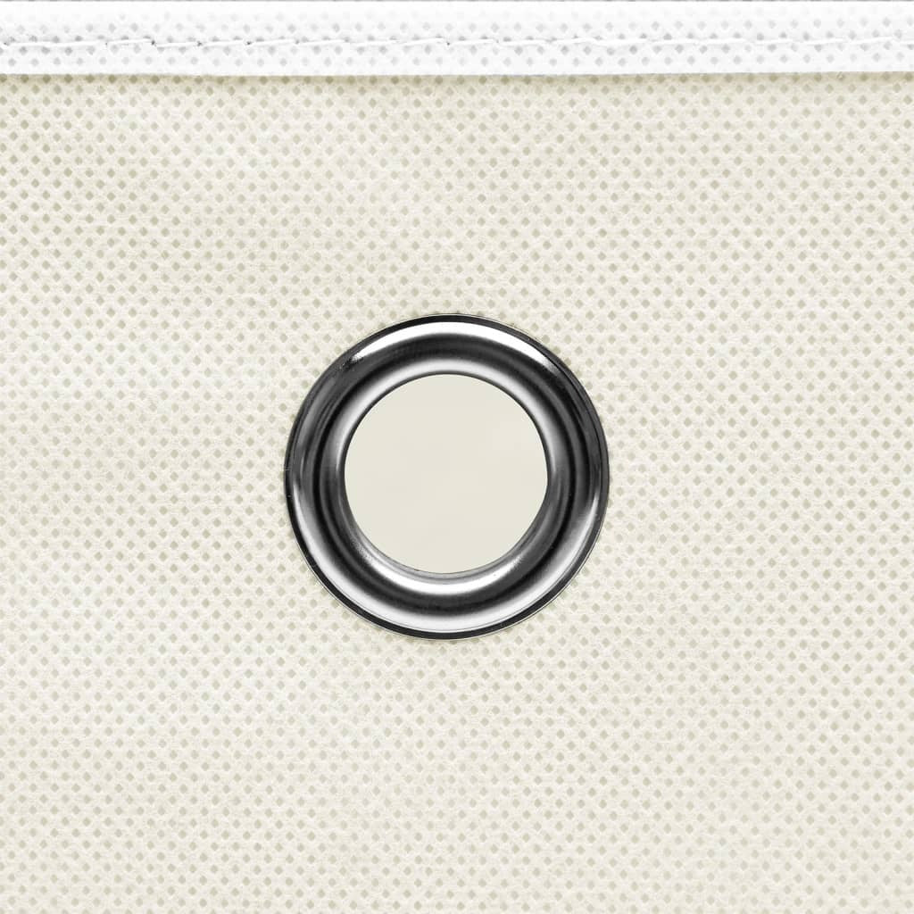 Storage Boxes 4 pcs White 12.6"x12.6"x12.6" Fabric