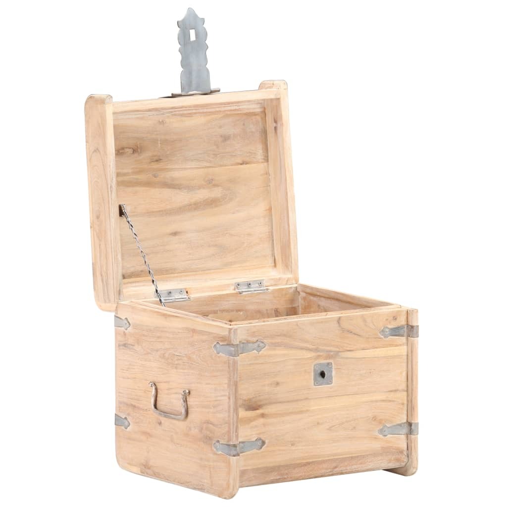 Chest 15.7"x15.7"x15.7" Solid Acacia Wood