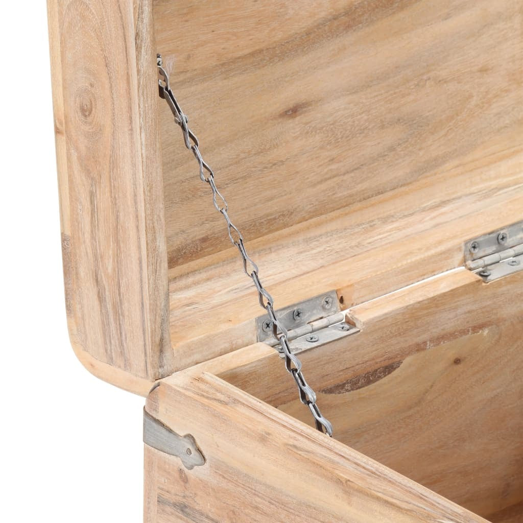 Chest 15.7"x15.7"x15.7" Solid Acacia Wood