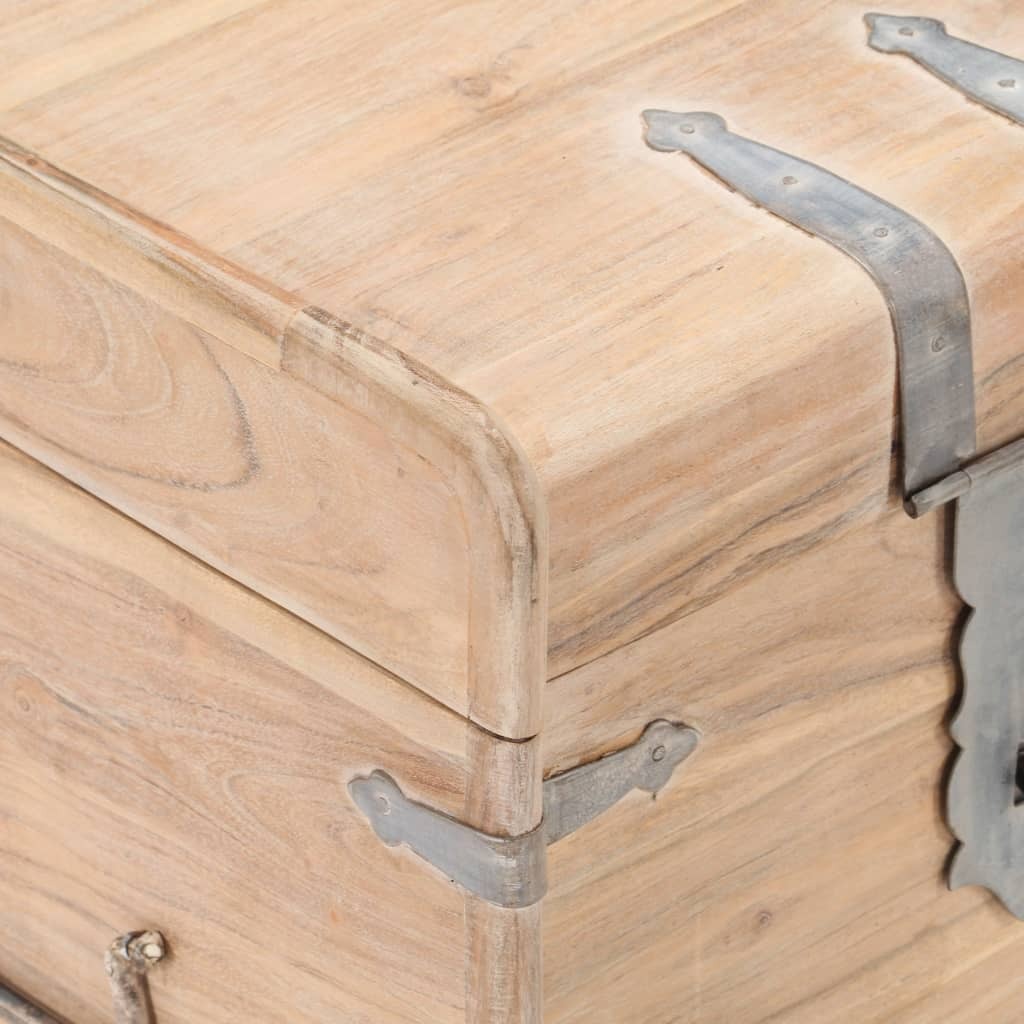Chest 15.7"x15.7"x15.7" Solid Acacia Wood
