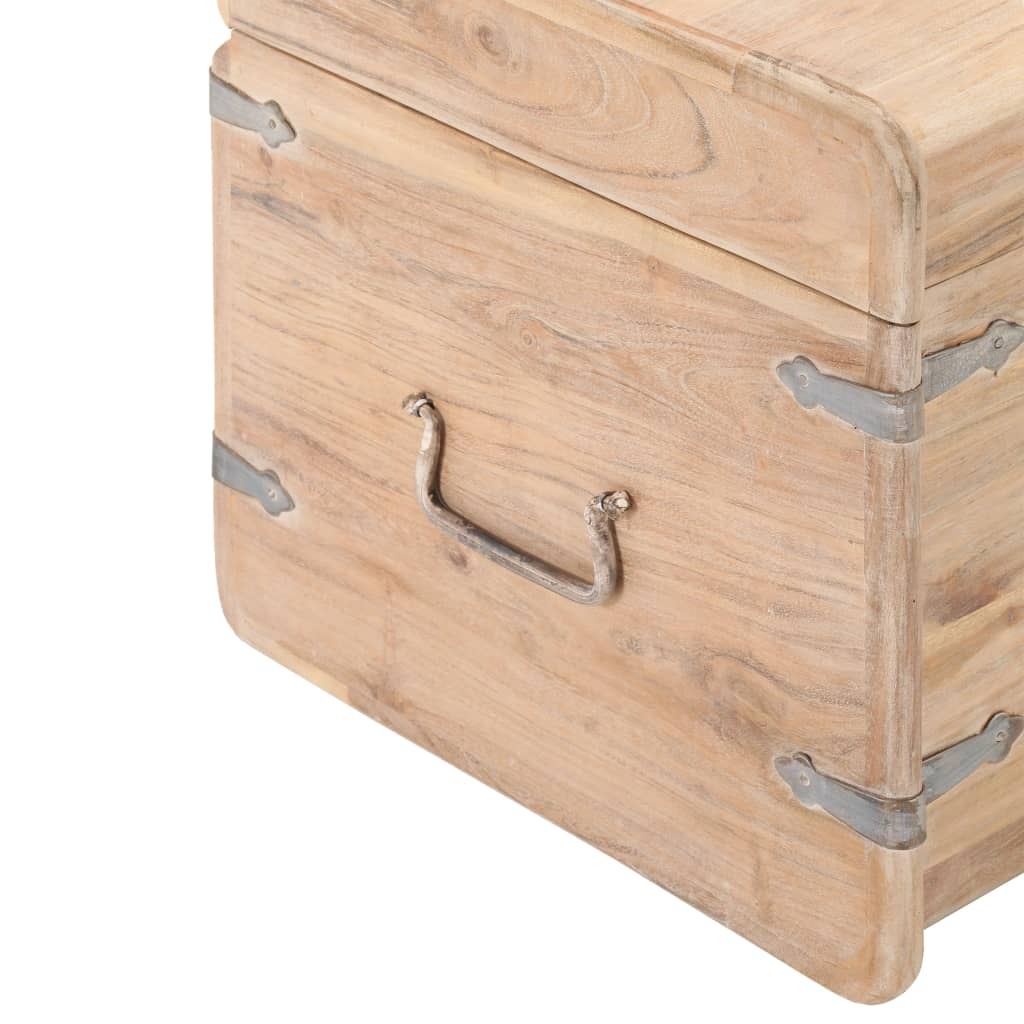 Chest 15.7"x15.7"x15.7" Solid Acacia Wood