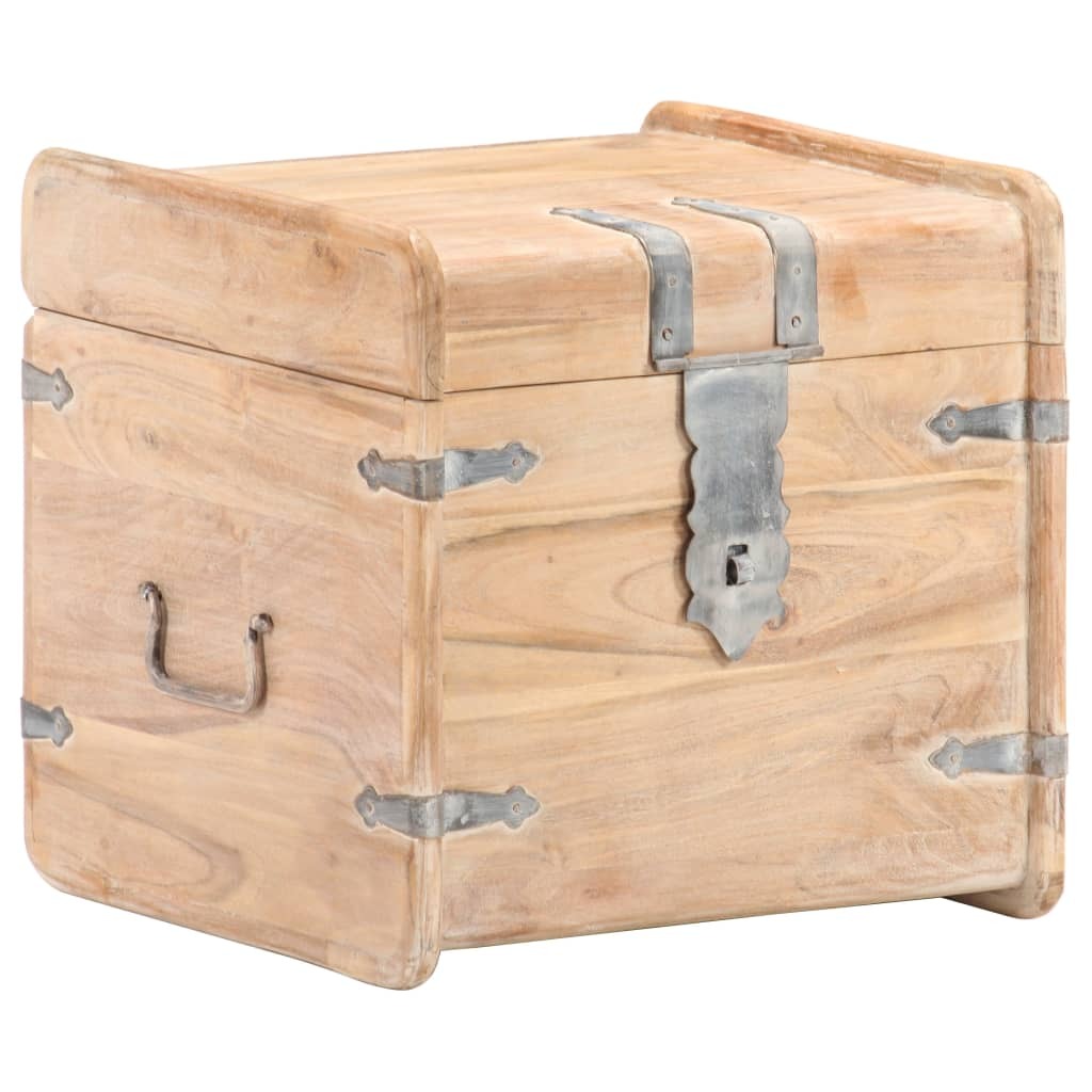 Chest 15.7"x15.7"x15.7" Solid Acacia Wood