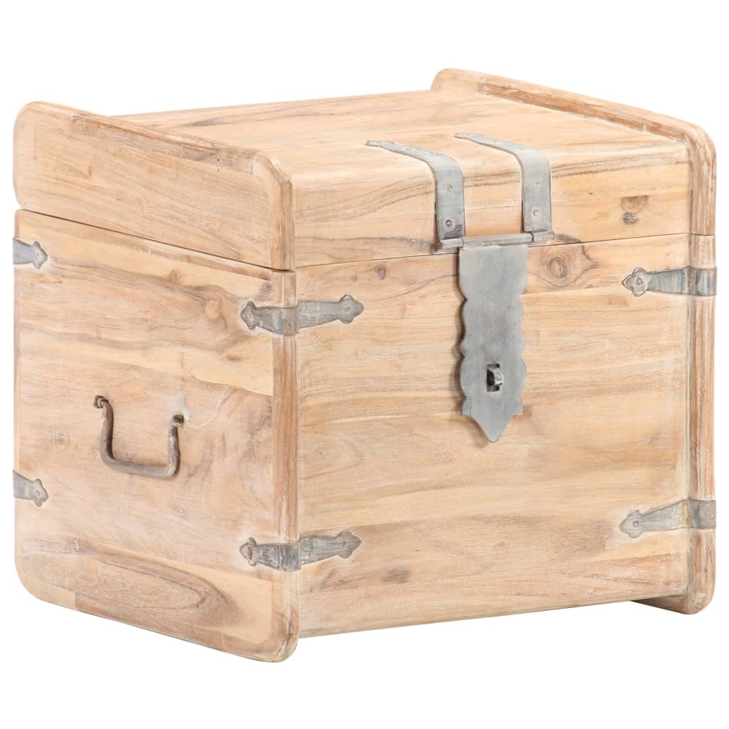 Chest 15.7"x15.7"x15.7" Solid Acacia Wood